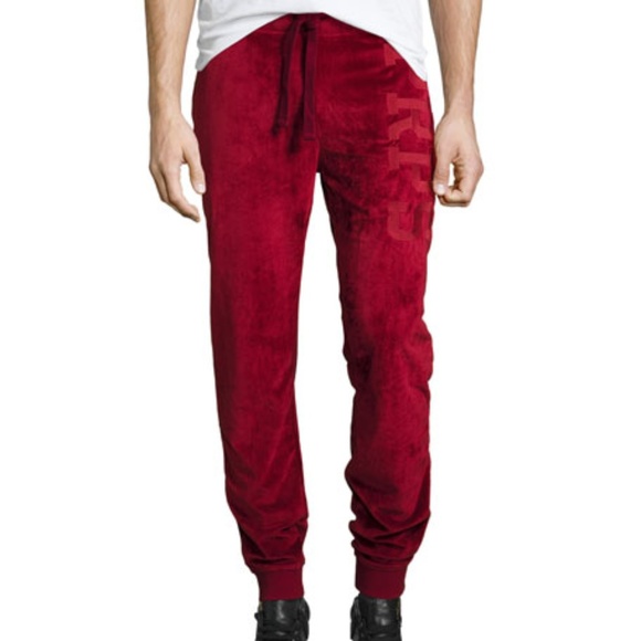 PSPR Other - NWOT PRPS Logo Velour Jogger Pants in Burgundy